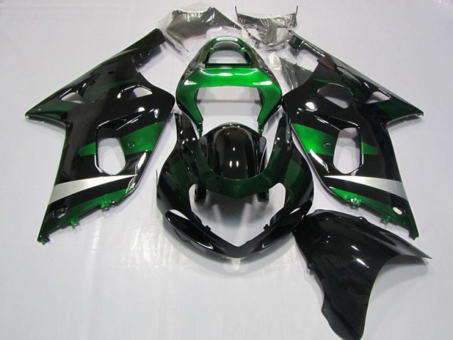 01-03 Schwarz Grün Suzuki GSXR 750 Motorrad Verkleidung 01-03 Schwarz Grün Suzuki GSXR 750 Motorrad Verkleidung