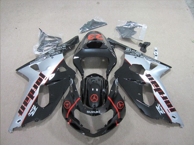 01-03 Schwarz Rot 23 Suzuki GSXR 600 Motorrad Verkleidung