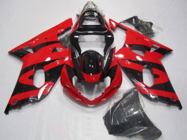 01-03 Schwarz Rot Suzuki GSXR 750 Motorrad Verkleidungen