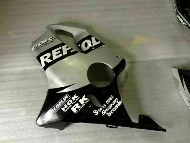 01-03 Schwarz Silber Repsol Honda CBR600 F4i Motorrad Verkleidung