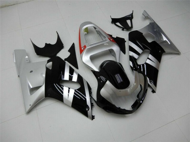 01-03 Schwarz Silber Suzuki GSXR 600/750 Motorrad Verkleidung 01-03 Schwarz Silber Suzuki GSXR 600/750 Motorrad Verkleidung