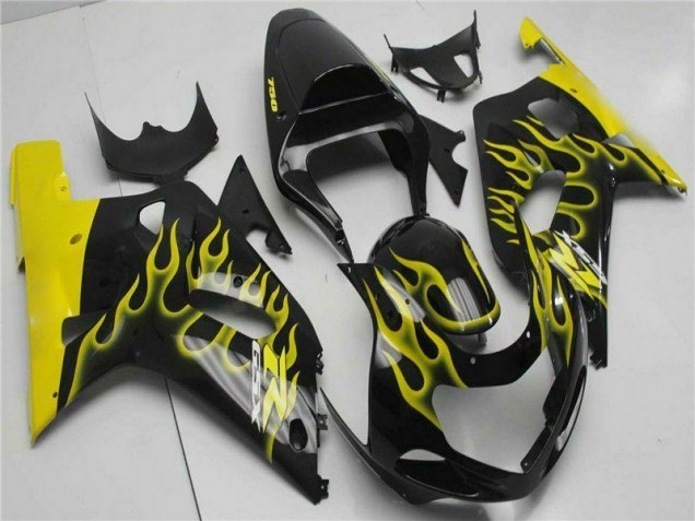 01-03 Schwarz Suzuki GSXR 600/750 Motorrad Verkleidung Komplett Sets 01-03 Schwarz Suzuki GSXR 600/750 Motorrad Verkleidung Komplett Sets