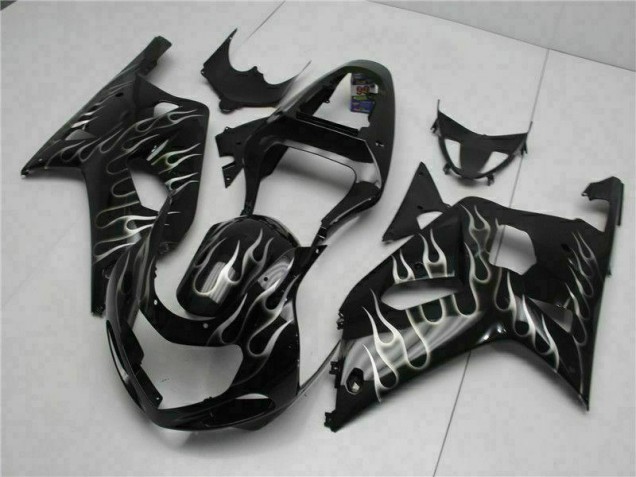 01-03 Schwarz Suzuki GSXR 600/750 Motorrad Verkleidung