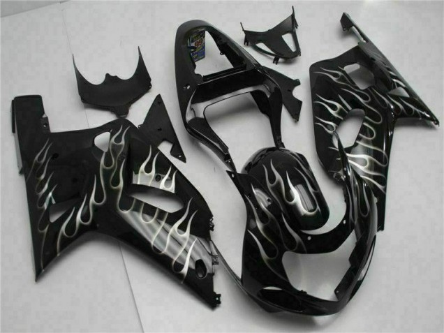 01-03 Schwarz Suzuki GSXR 600/750 Motorrad Verkleidung