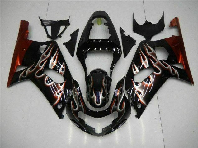 01-03 Schwarz Suzuki GSXR 600/750 Motorrad Verkleidungen 01-03 Schwarz Suzuki GSXR 600/750 Motorrad Verkleidungen