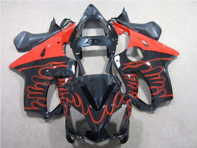 01-03 Schwarz rote Flamme Honda CBR600 F4i Motorrad Verkleidung 01-03 Schwarz rote Flamme Honda CBR600 F4i Motorrad Verkleidung