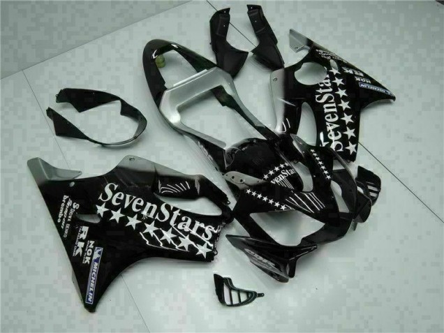 01-03 Schwarz weißes SevenStarss Honda CBR600 F4i Motorrad Verkleidung 01-03 Schwarz weißes SevenStarss Honda CBR600 F4i Motorrad Verkleidung