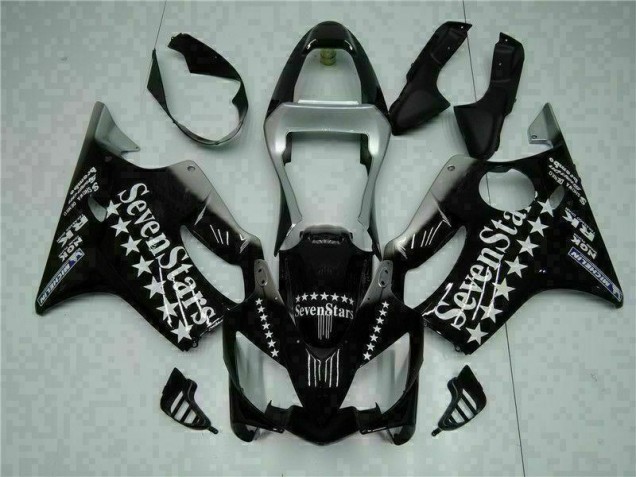 01-03 Schwarz weißes SevenStarss Honda CBR600 F4i Motorrad Verkleidung 01-03 Schwarz weißes SevenStarss Honda CBR600 F4i Motorrad Verkleidung