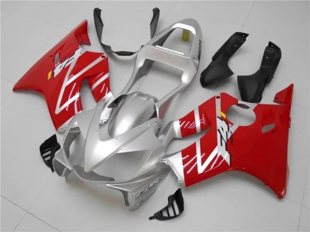 01-03 Silber Rot Honda CBR600 F4i Motorrad Verkleidung 01-03 Silber Rot Honda CBR600 F4i Motorrad Verkleidung