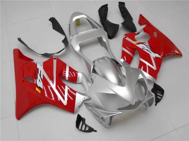 01-03 Silber Rot Honda CBR600 F4i Motorrad Verkleidung 01-03 Silber Rot Honda CBR600 F4i Motorrad Verkleidung