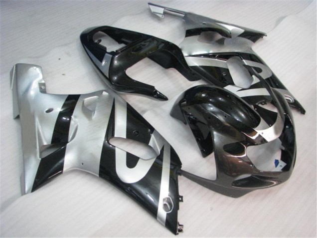 01-03 Silber Schwarz Suzuki GSXR 600/750 Motorrad Verkleidung 01-03 Silber Schwarz Suzuki GSXR 600/750 Motorrad Verkleidung