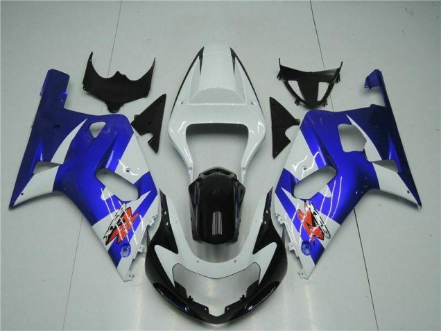 01-03 Weiß Blau Suzuki GSXR 600/750 Motorrad Verkleidung 01-03 Weiß Blau Suzuki GSXR 600/750 Motorrad Verkleidung