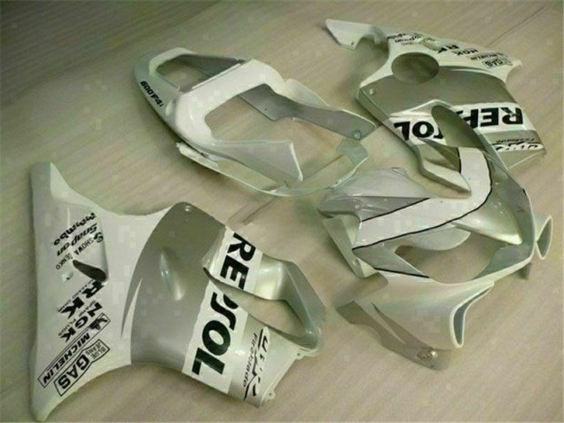 01-03 Weiß Silber Honda CBR600 F4i Motorrad Verkleidung