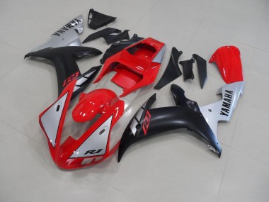 02-03 Rot Matte Silber Yamaha YZF R1 Motorrad Verkleidung