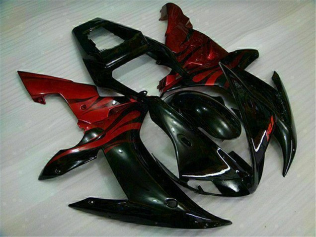 02-03 Schwarz Rot Yamaha YZF R1 Motorrad Verkleidungen