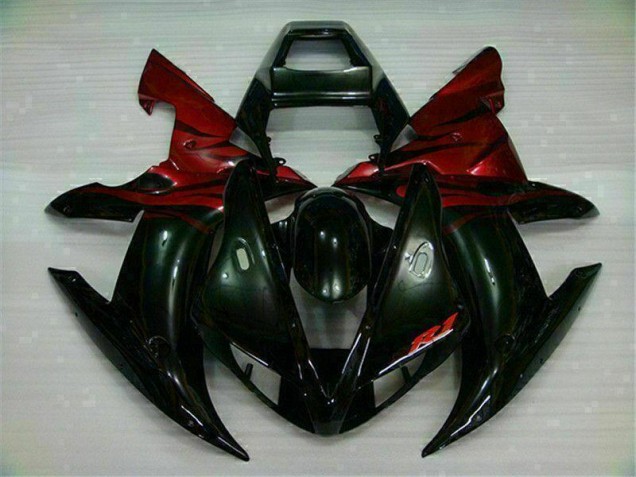 02-03 Schwarz Rot Yamaha YZF R1 Motorrad Verkleidungen