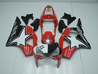 02-03 Schwarz Roter Stern Honda CBR900RR 954 Motorrad Verkleidung
