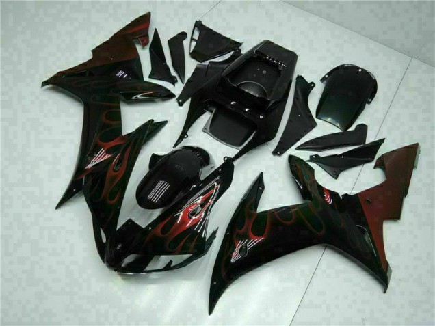 02-03 Schwarz Yamaha YZF R1 Motorrad Vollverkleidung & Plastik 02-03 Schwarz Yamaha YZF R1 Motorrad Vollverkleidung & Plastik