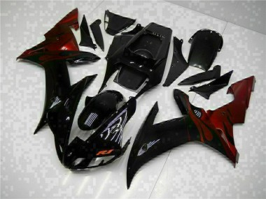 02-03 Schwarz Yamaha YZF R1 Motorradverkleidung Plastik Kits