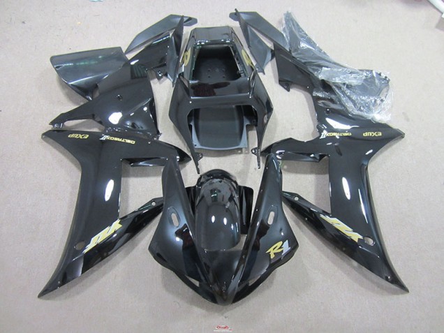 02-03 Schwarz und Gold Aufkleber Yamaha YZF R1 Motorrad Verkleidung