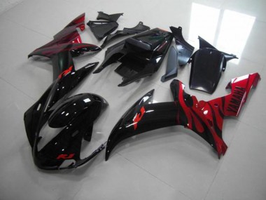 02-03 Schwarze Flamme Yamaha YZF R1 Motorrad Verkleidung