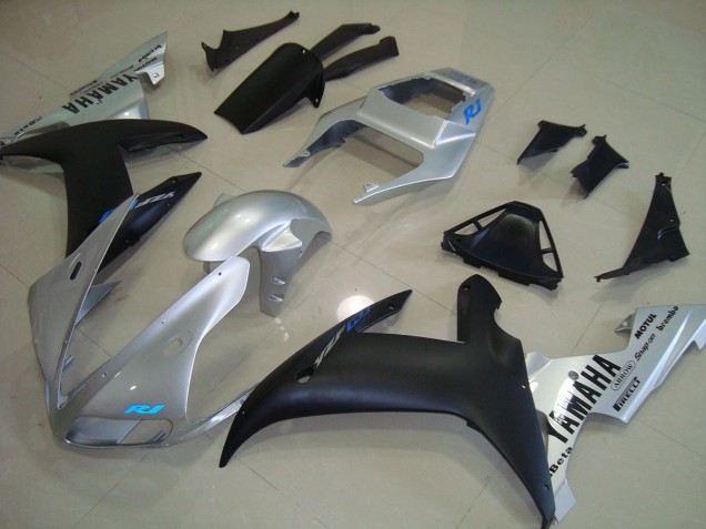 02-03 Silber Blau Yamaha YZF R1 Motorrad Verkleidung 02-03 Silber Blau Yamaha YZF R1 Motorrad Verkleidung