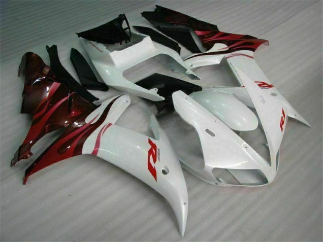 02-03 Weiß Yamaha YZF R1 Motorrad Vollverkleidung