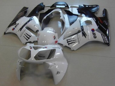02-06 Weiß Monster Kawasaki ZX12R Motorrad Verkleidung