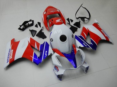 02-13 Blau Weiß Rot Honda VFR800 Motorrad Verkleidung
