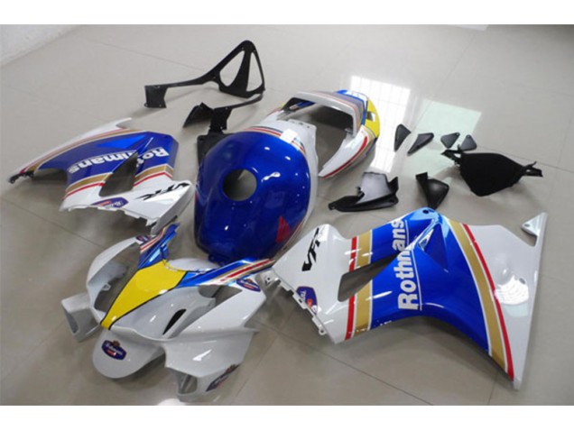 02-13 Blau Weiß Rothmans Honda VFR800 Motorrad Verkleidung 02-13 Blau Weiß Rothmans Honda VFR800 Motorrad Verkleidung