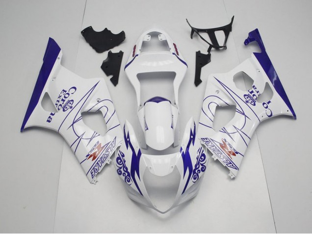 03-04 Blau Whie Corona Suzuki GSXR 1000 Motorrad Verkleidung