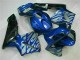 03-04 Blau mit silberner Flamme Honda CBR600RR Motorrad Verkleidung 03-04 Blau mit silberner Flamme Honda CBR600RR Motorrad Verkleidung