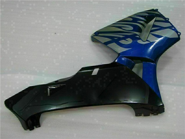 03-04 Blau mit silberner Flamme Honda CBR600RR Motorrad Verkleidung 03-04 Blau mit silberner Flamme Honda CBR600RR Motorrad Verkleidung