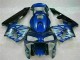 03-04 Blau mit silberner Flamme Honda CBR600RR Motorrad Verkleidung 03-04 Blau mit silberner Flamme Honda CBR600RR Motorrad Verkleidung