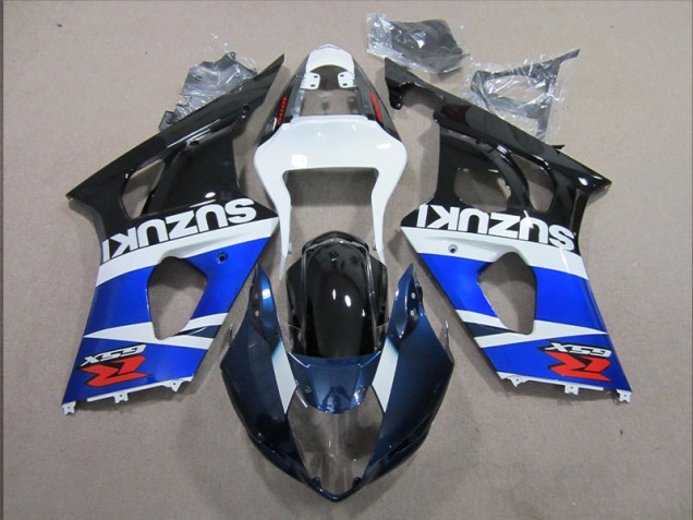 03-04 Blau weißer Aufkleber Suzuki GSXR 1000 Motorrad Verkleidung 03-04 Blau weißer Aufkleber Suzuki GSXR 1000 Motorrad Verkleidung