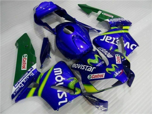 03-04 Blaugrün Movistar Castrol Honda CBR600RR Motorrad Verkleidung 03-04 Blaugrün Movistar Castrol Honda CBR600RR Motorrad Verkleidung