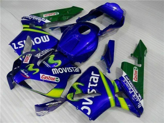03-04 Blaugrün Movistar Castrol Honda CBR600RR Motorrad Verkleidung 03-04 Blaugrün Movistar Castrol Honda CBR600RR Motorrad Verkleidung