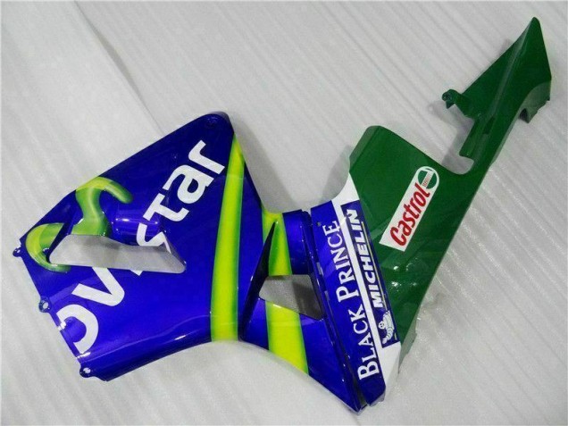 03-04 Blaugrün Movistar Castrol Honda CBR600RR Motorrad Verkleidung 03-04 Blaugrün Movistar Castrol Honda CBR600RR Motorrad Verkleidung