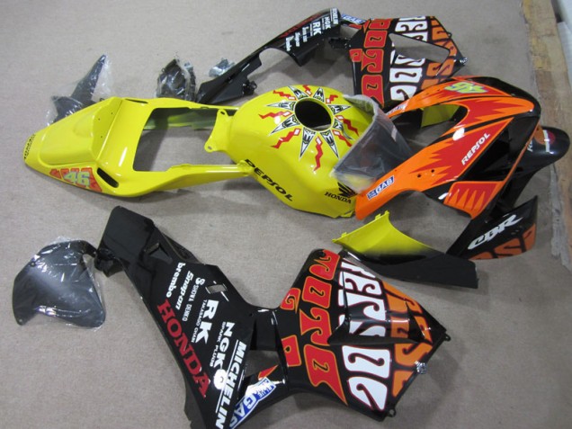 03-04 Gelb Schwarz Repsol 46 Honda CBR600RR Motorrad Verkleidung 03-04 Gelb Schwarz Repsol 46 Honda CBR600RR Motorrad Verkleidung
