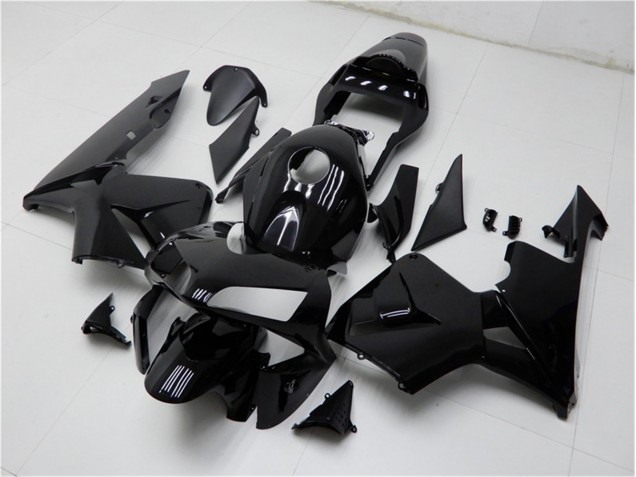 03-04 Glänzend Schwarz Honda CBR600RR Motorrad Verkleidungen 03-04 Glänzend Schwarz Honda CBR600RR Motorrad Verkleidungen