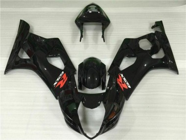 03-04 Glänzend Schwarz Suzuki GSXR 1000 Motorrad Vollverkleidung