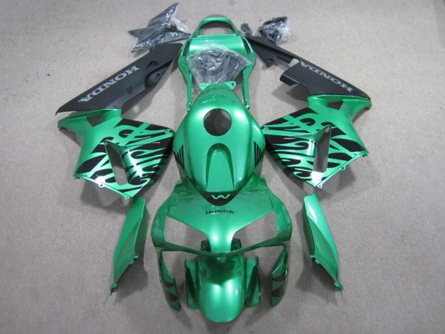 03-04 Grün Schwarz Honda CBR600RR Motorrad Verkleidung 03-04 Grün Schwarz Honda CBR600RR Motorrad Verkleidung