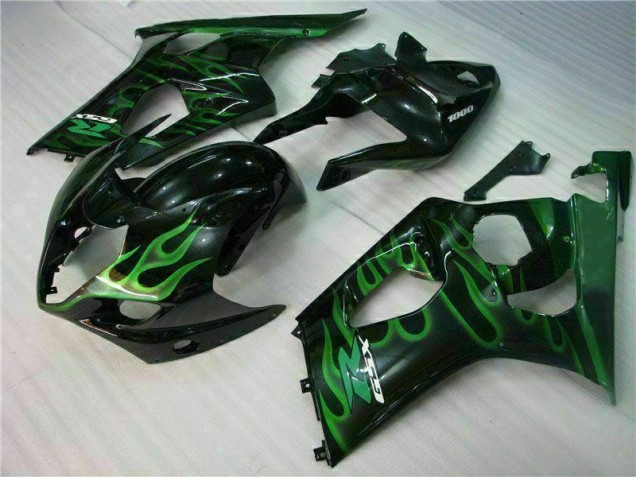 03-04 Grün Schwarz Suzuki GSXR 1000 Motorrad Verkleidung 03-04 Grün Schwarz Suzuki GSXR 1000 Motorrad Verkleidung