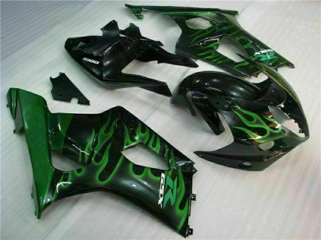 03-04 Grün Schwarz Suzuki GSXR 1000 Motorrad Verkleidung 03-04 Grün Schwarz Suzuki GSXR 1000 Motorrad Verkleidung