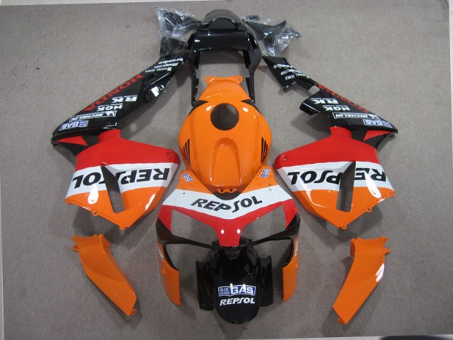 03-04 Orange Schwarz Repsol Honda CBR600RR Motorrad Verkleidung 03-04 Orange Schwarz Repsol Honda CBR600RR Motorrad Verkleidung