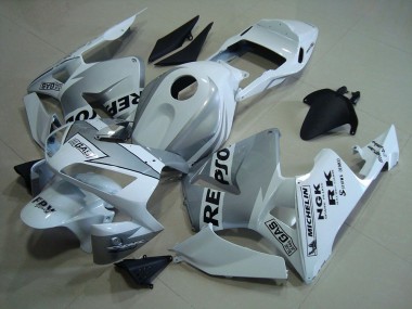 03-04 Repsol Weiß Silber Honda CBR600RR Motorrad Verkleidung
