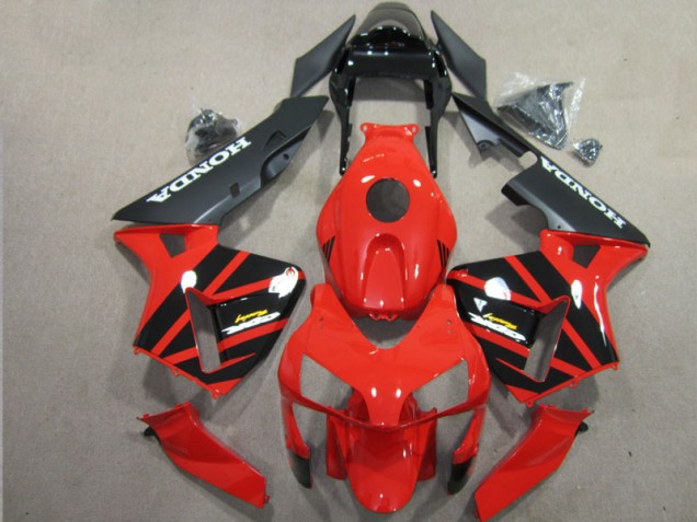 03-04 Rot Schwarz Honda CBR600RR Motorrad Verkleidung & Plastik 03-04 Rot Schwarz Honda CBR600RR Motorrad Verkleidung & Plastik