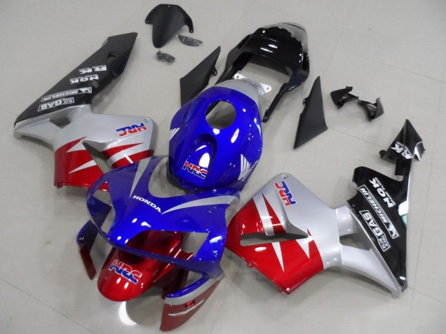 03-04 Rot Silber Blau Honda CBR600RR Motorrad Verkleidung 03-04 Rot Silber Blau Honda CBR600RR Motorrad Verkleidung