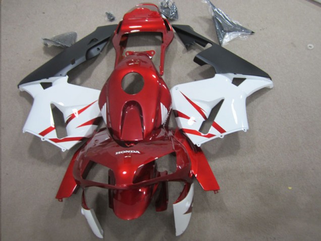03-04 Rot Weiß Honda CBR600RR Motorrad Vollverkleidung 03-04 Rot Weiß Honda CBR600RR Motorrad Vollverkleidung