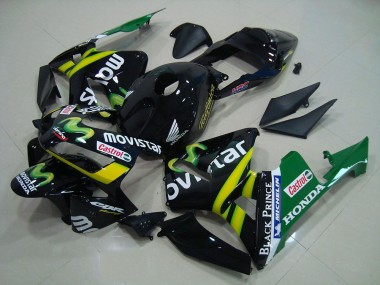 03-04 Schwarz Movistar Honda CBR600RR Motorrad Verkleidung